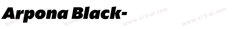 Arpona Black字体转换